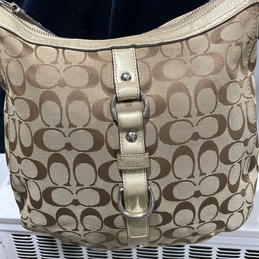 Coach signature shoulder bag